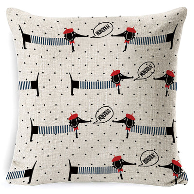 Funda de Almohada Vintage Perros Algodón 45x45 - Image 8