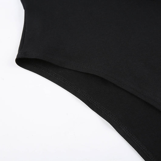 Blusa Ajustada Cuello Redondo Manga Asimétrica Corta - Image 11
