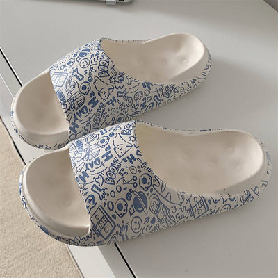 Pantuflas Artísticas Antideslizantes con Suela Gruesa para Mujer - Image 3