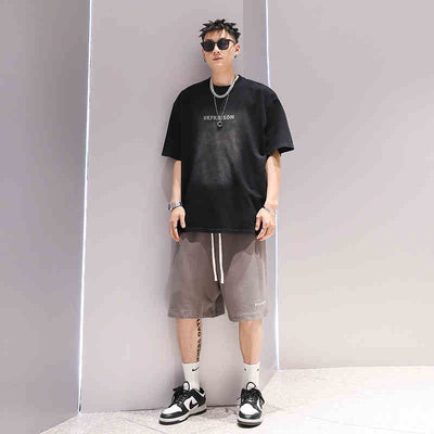 Camiseta Degradada Unisex de Moda - Manga Corta para Parejas - Image 5