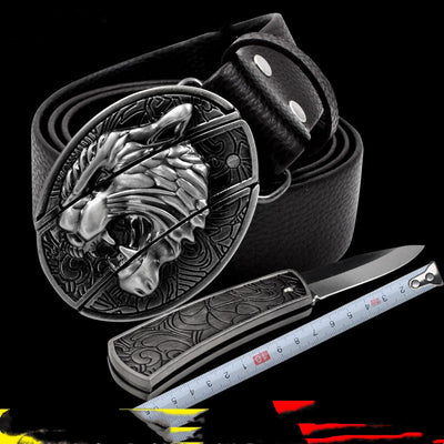 Cinturón de Cuero con Cuchillo Integrado y Hebilla de Seguridad - Image 32