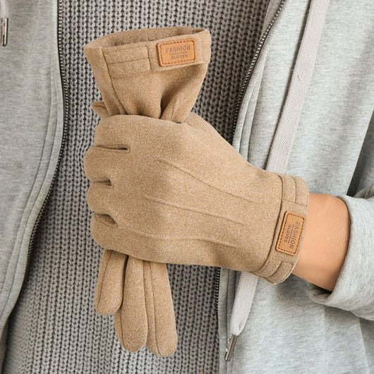 Guantes de Invierno para Hombre con Forro Polar Térmico, Impermeables y Compatible con Pantalla Táctil
