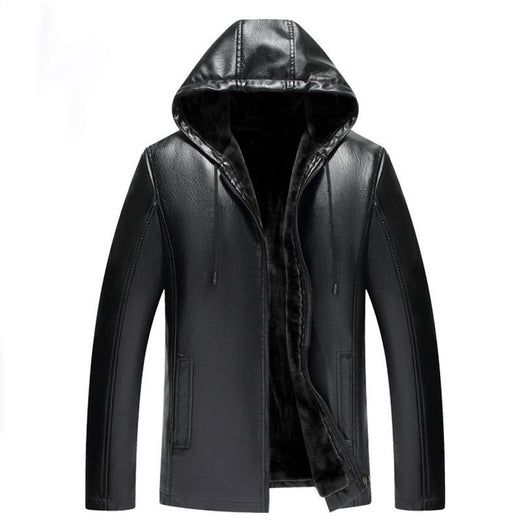 Chaqueta de Cuero para Moto con Forro de Piel - Abrigo Grueso para Otoño e Invierno - Image 7