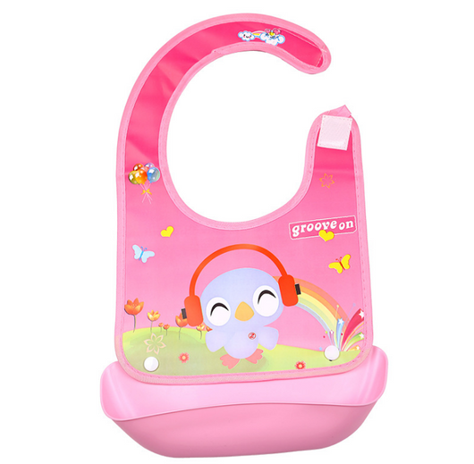 Babero infantil impermeable con bolsillo coleccionable de silicona - Image 14