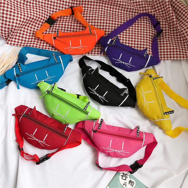 Bolsa Mensajera Minimalista Gato para Niños
