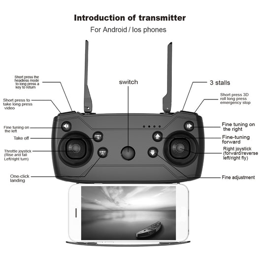 Dron Profesional Dual Cámara 4 Ejes Plegable con Control Remoto - Image 5