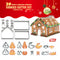 Set de 8 Cortadores de Galletas Navideñas - 18 Piezas Acero Inoxidable Casa de Jengibre
