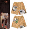 Shorts Casuales Unisex con Estampado Calavera y Cactus