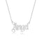 English Letter Necklace Clavicle Chain Plateado