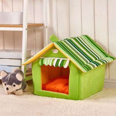 Casa para Mascotas con Funda Removible y Diseño de Rayas - Cama Cómoda para Perros y Gatos Pequeños y Medianos - Image 3