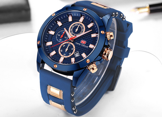 Reloj Deportivo de Negocios para Hombre con Cronógrafo de Tres Ojos - Image 3