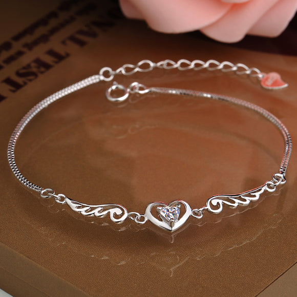 Pulsera Alas de Ángel con Corazón