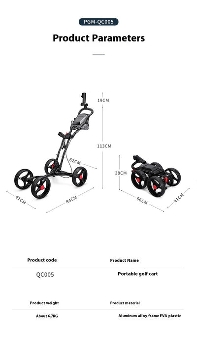 Carrito de Golf Plegable de Cuatro Ruedas - Image 13