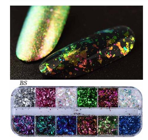 Decoraciones de Uñas Holográficas Hexagonales para Nail Art - Image 11