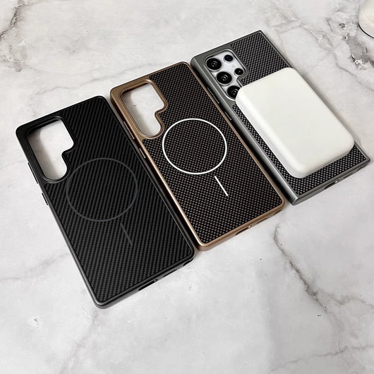 Funda Magnética de Fibra de Carbono para S24plus - Protección Total Anti-caídas - Image 3