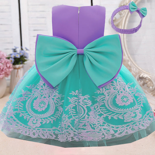 Vestido de Princesa para Niña de Un Año - Diseño Europeo Estampado Elegante - Image 23