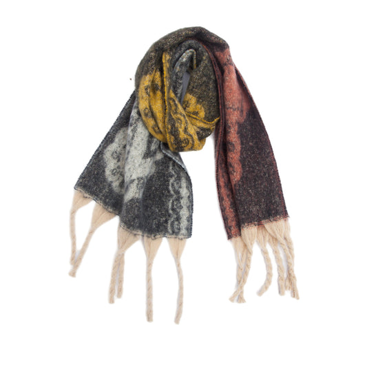 Bufanda Jacquard Paisley con Flecos Gruesos - Image 11