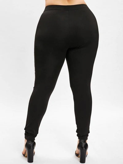 Leggins Casuales con Costuras Contrastadas y Detalles Remachados - Image 8