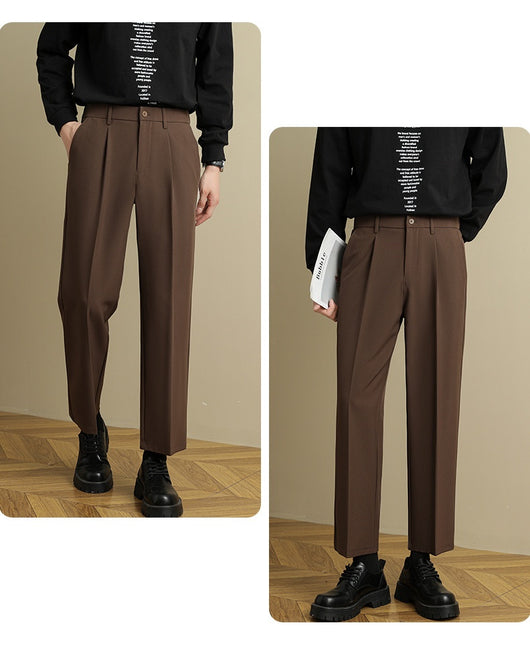 Pantalones de Traje Rectos con Caída Elegante para Hombre - Image 16
