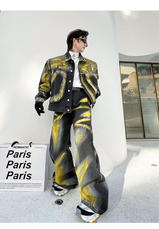Chaqueta y Pantalón Denim Hombre Corte Relajado - Image 9