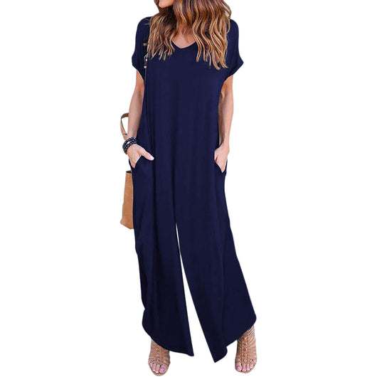Mono Casual de Pierna Ancha y Manga Corta para Mujer - Image 11