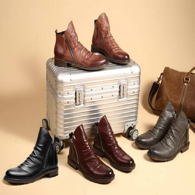 Botas Puntiagudas para Hombre con Cierre de Doble Cremallera