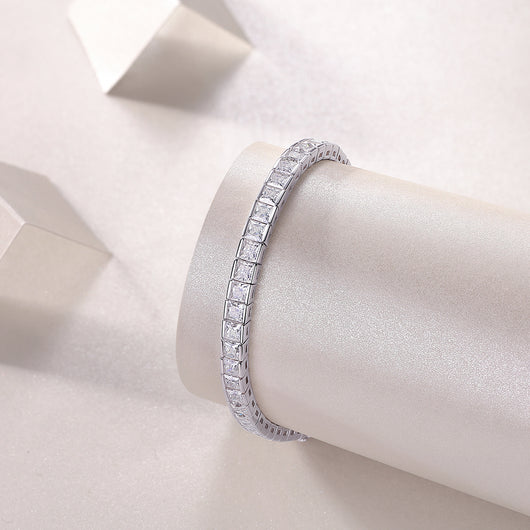 Pulsera de Plata Lujo Time Tunnel - Conjunto con Moissanita Premium y Baño de Platino - Image 3