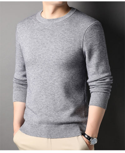 Suéter Tejido Slim Fit para Hombre - Diseño Ejecutivo Cuello Redondo Otoño - Image 29