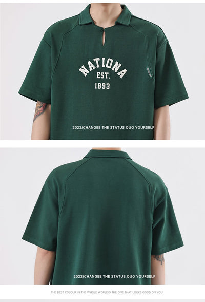 Camisa de Algodón Pesado con Solapa y Manga Corta - Image 21