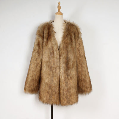Abrigo de Piel Sintética Forrado en Polar para Mujer - Image 5