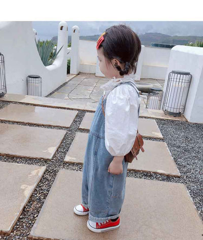 Pantalones Denim Infantiles con Tirantes para Otoño - Image 18