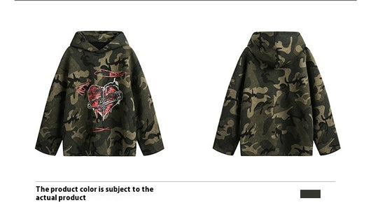 Sudadera Retro Camuflaje Amor - Hoodie Oversize Casual - Image 8