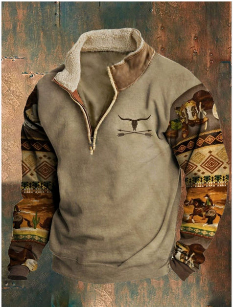 Sudadera Casual con Cierre Medio y Estampado para Hombre - Image 9