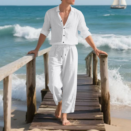 Conjunto de Dos Piezas: Camisa Suelta de Manga Larga y Pantalón Cómodo - Image 13
