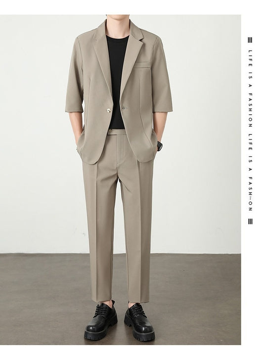 Blazer Casual de Seda de Hielo para Hombre - Ligero y Fresco para Verano - Image 15