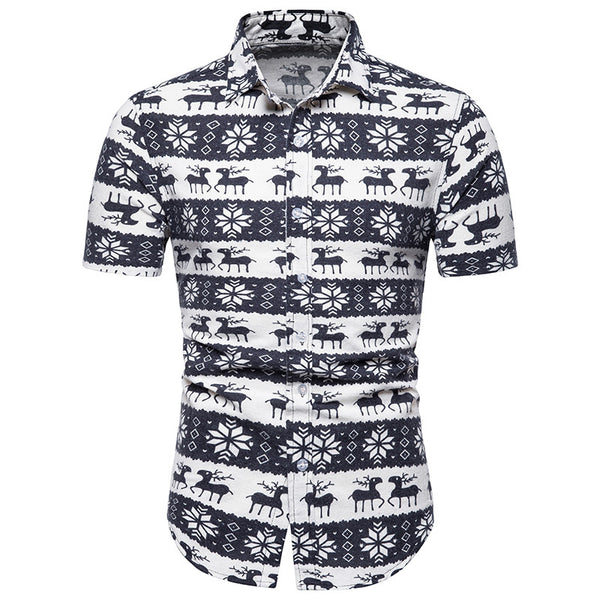 Camisa Casual de Playa para Hombre con Estampado