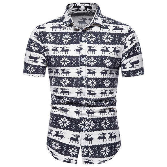 Camisa Casual de Playa para Hombre con Estampado