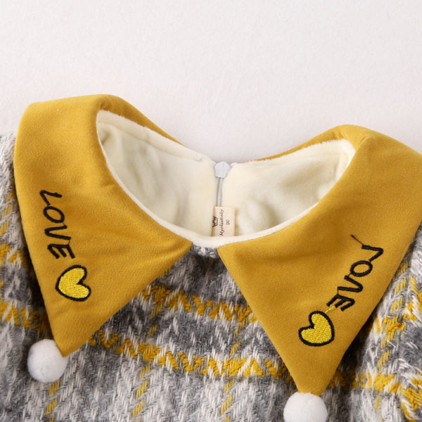 Vestido de Niña Cuadrille Acolchado para Otoño e Invierno