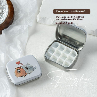 Paleta de Manicura Acuarela Portátil 24 Colores en Caja de Metal - Image 11