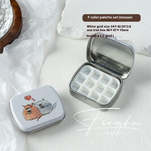 Paleta de Manicura Acuarela Portátil 24 Colores en Caja de Metal - Image 11