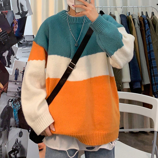 Suéter Holgado Estilo Hong Kong para Hombre - Diseño Coreano Moderno - Image 3