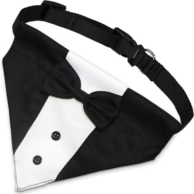 Traje de Esmoquin para Perros con Pajarita y Pañuelo - Disfraz Formal Ajustable - Image 3