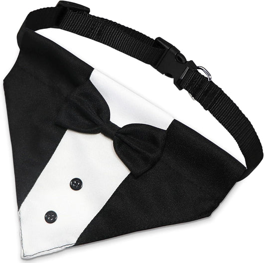 Traje de Esmoquin para Perros con Pajarita y Pañuelo - Disfraz Formal Ajustable - Image 3