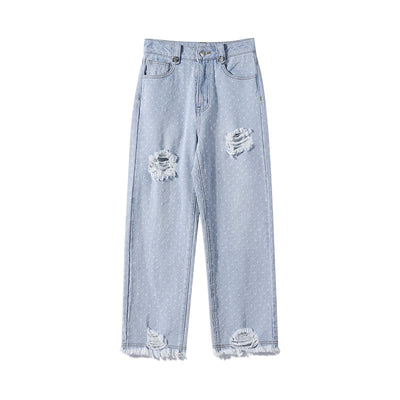Pantalones Vaqueros Rotos Cintura Alta Versátiles para Mujer - Image 3