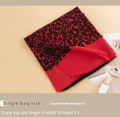 Bufanda de Cachemira Artificial con Estampado Leopardo para Mujer - Image 16