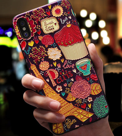 Funda Móvil Estilo Chino con Relieve Mate Suave - Image 18