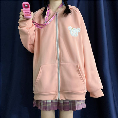 Chaqueta Boyfriend Oversized en Terciopelo con Cierre - Estilo Tendencia - Image 13