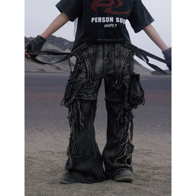 Pantalón Vaquero de Trabajo con Correas Desmontables y Reconfigurables - Image 6