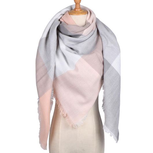 Bufanda Larga con Triángulos para Mujer - Chal Otoño Invierno - Image 60