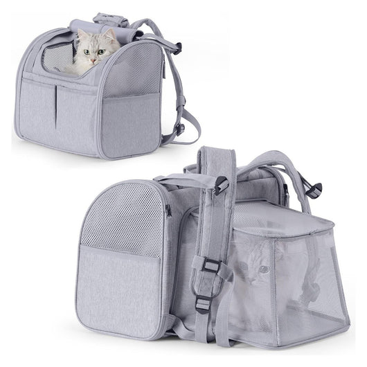 Mochila Transportadora Expandible para Gatos - Ligera y Respirable